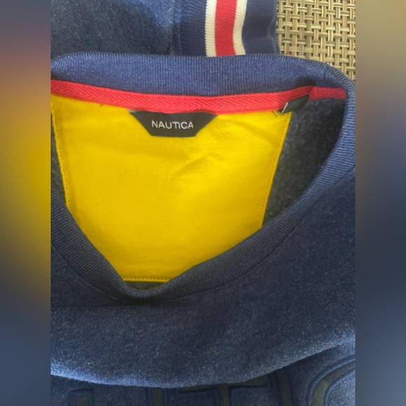 Nautica Men's big & tall logo crewneck fleece pullover - Picture 4 of 7